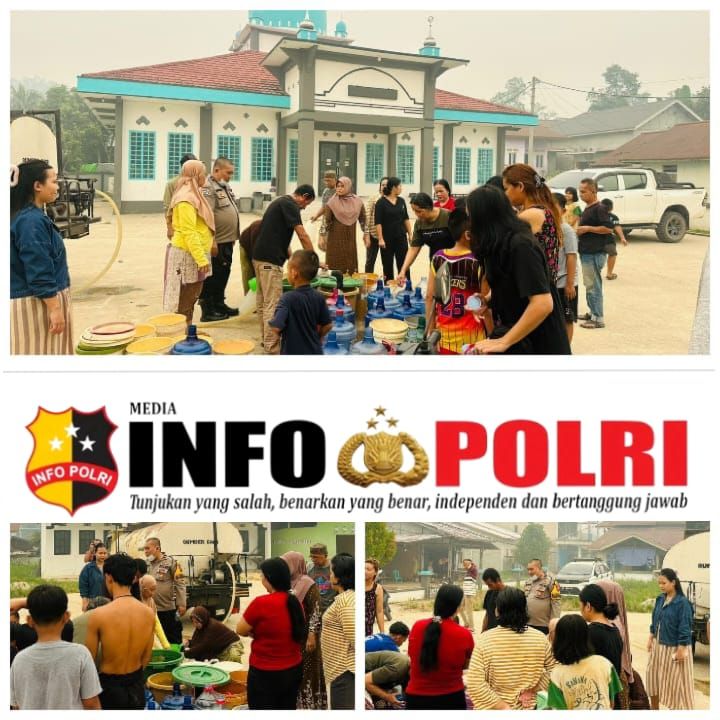 Air Bersih untuk Warga, Wujud Nyata Kepedulian Polsek Ngabang di Tengah Kemarau