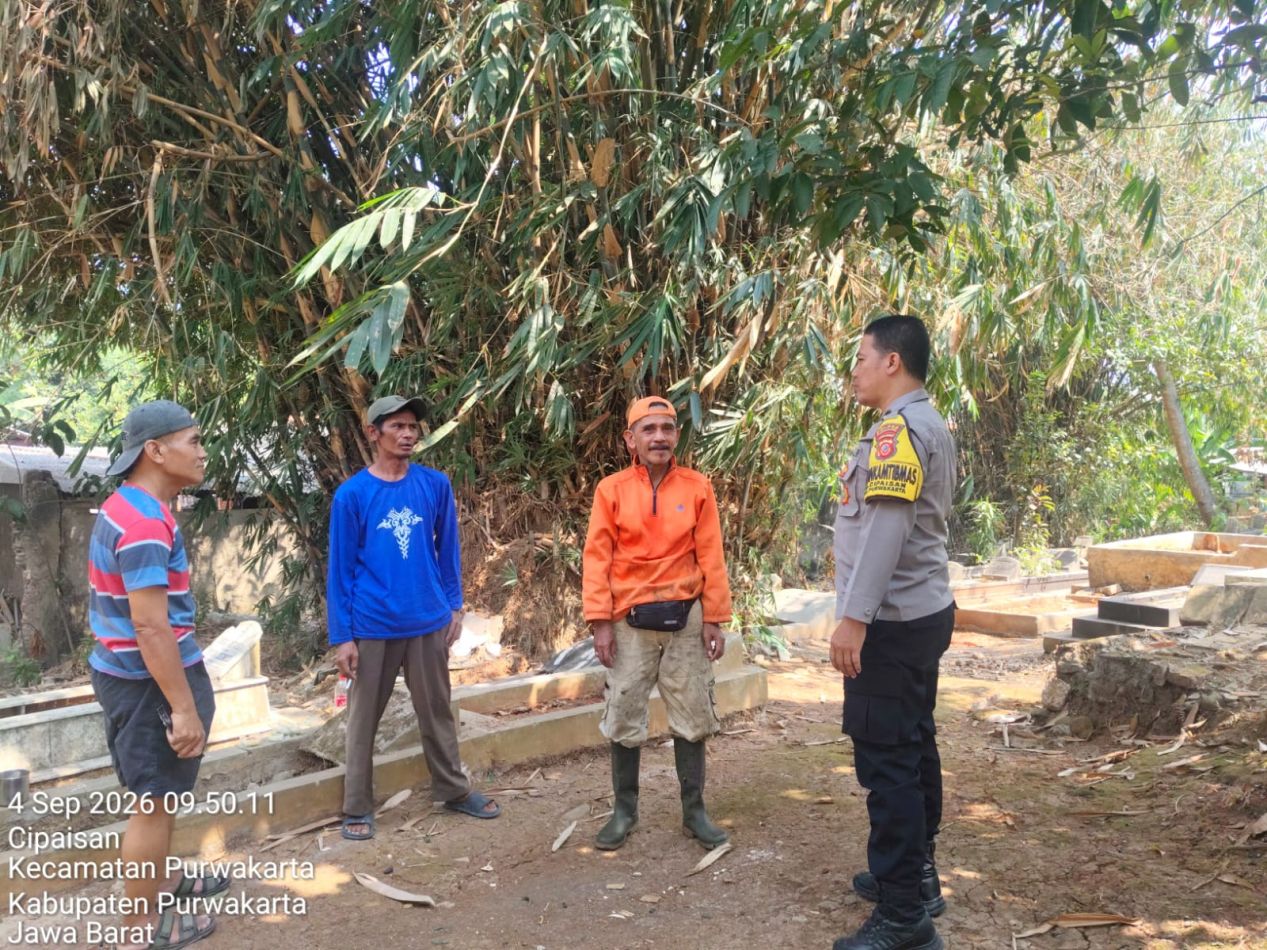 Antisipasi Kebakaran Lahan, Bhabinkamtibmas Cipaisan Ingatkan Warga Sekitar Kebun Bambu Tak Bakar Sampah